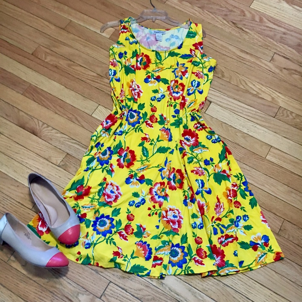 NWT 12W yellow floral sundress - Picture 3 of 6
